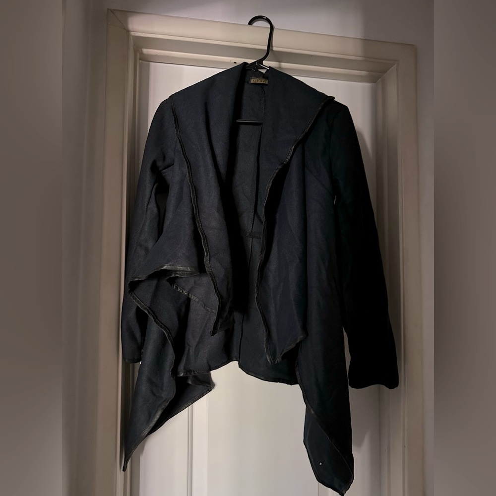 Navy blue drape pea coat size small